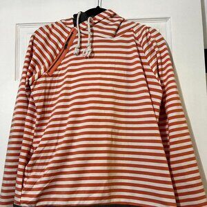 Double Hood White/Orange Hoodie XL